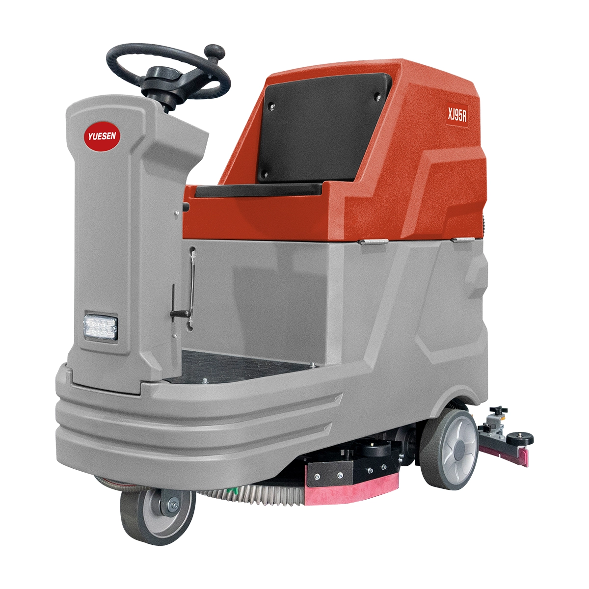 YUESEN 21″ Single Brush Ride-on Floor Scrubber Machine with Battery | YS-XJ95R 4,100 m²/hr