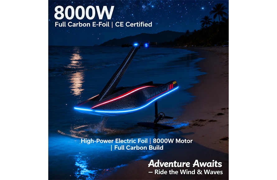 TAME BILLOW New version EF06 wholesale full carbon fibre Efoil Surfboard Electric Hydrofoil surfboard with Handle for Stability