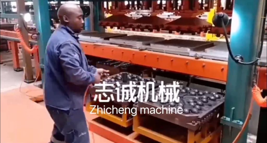 Zhicheng casting ball production line put into use aboard